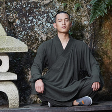 慈缘僧服罗汉褂夏季纯棉薄款僧衣短褂禅修服套装男女定制和尚袍