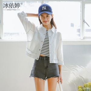 夏季宽松薄款棉麻外套