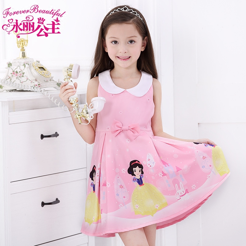 永丽儿童装冰雪奇缘爱莎公主裙女童连衣裙洋气