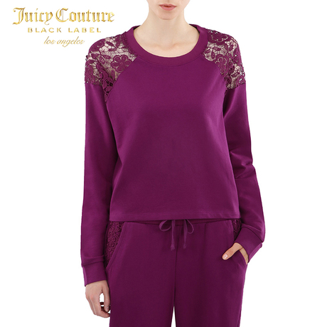 Juicy Couture宽松休闲针织非起绒蕾丝套头衫商品大图