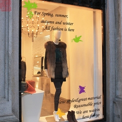 简约英文字女装服装店铺橱窗玻璃门背景墙创意装饰墙贴纸