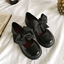 单鞋 女圆头学生蝴蝶结娃娃鞋 2017日系软妹洛丽塔lolita可爱公主鞋