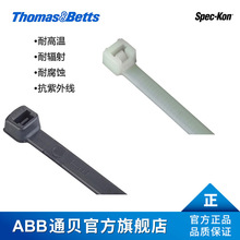 ABB全尼龙6.6扎带 100根黑色 100mm办工用塑料扎带 2.5