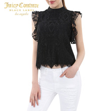 Juicy Couture抽线毛边蕾丝无袖上衣图片