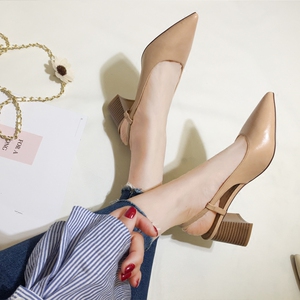 少女后空尖头凉鞋