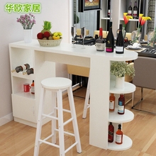 家用吧台桌简约现代靠墙小吧台储物柜酒柜客厅餐厅隔断柜欧式吧台
