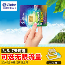 上网卡5天手机卡 7天可选4G无限流量 菲律宾宿务岛电话卡 免剪卡