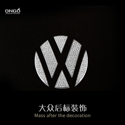 专用于新大众CC途观凌渡宝来速腾迈腾POLO后标改装配件车标装饰贴