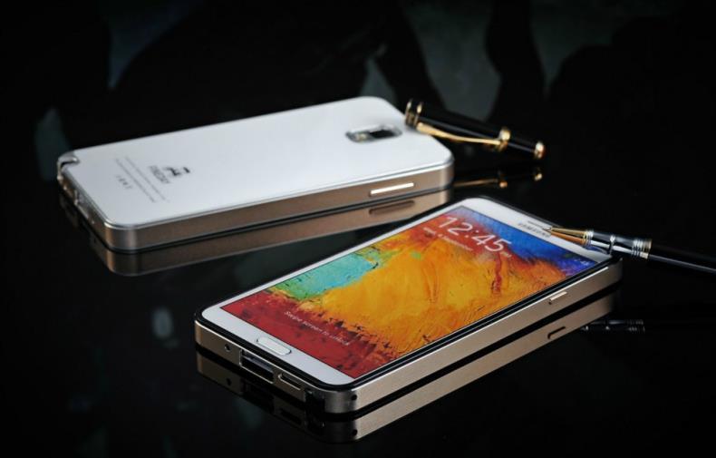 iMatch Aviation Aluminum Alloy Metal Bumper Tempered Glass Back Cover Case for Samsung Galaxy Note 3 N9000