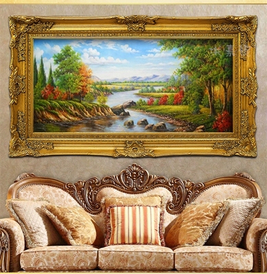 美式乡村油画客厅手绘品牌排行