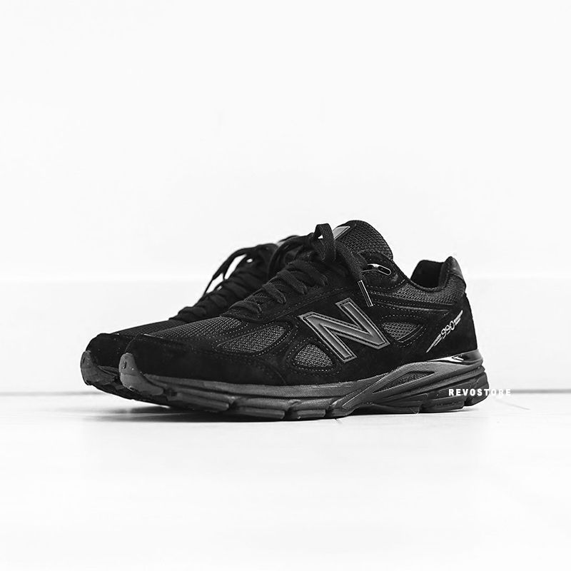 New Balance 990 M990BB4 Men's Shoe Low Top Retro All Black Suede Running Shoe Sports Shoe