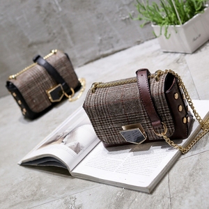 百搭呢子包chic链条包