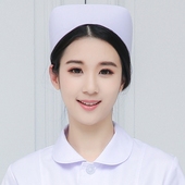 包邮 医师帽 蓝色粉色燕尾帽白色帽套装 蝶芭朵护士帽子套装