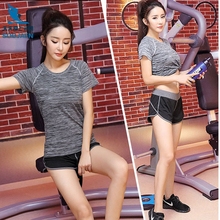 特价 健身 房跑步运动 服女短袖 免邮 费显瘦健身 速干T恤瑜伽服上衣春夏