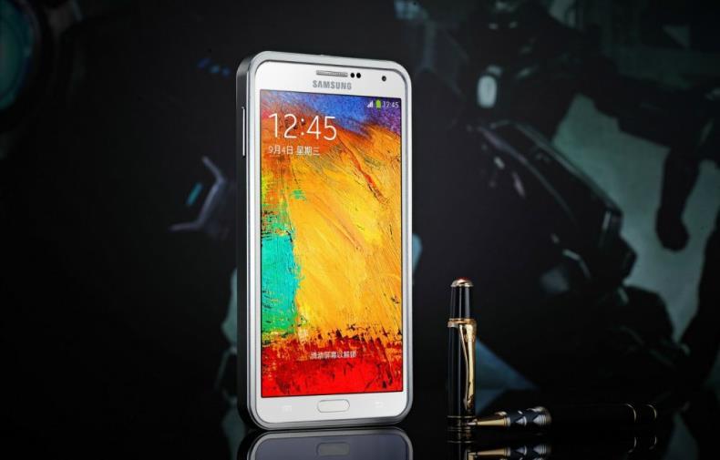 iMatch Aviation Aluminum Alloy Metal Bumper Tempered Glass Back Cover Case for Samsung Galaxy Note 3 N9000