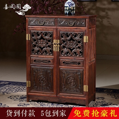 东阳红木鞋柜