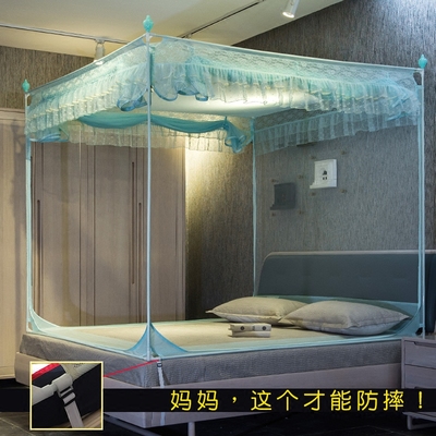 蚊帐三开门方顶坐床式