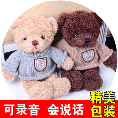 能录音会说话泰迪熊毛绒玩具小熊娃娃公仔毕业儿童节创意生日礼物