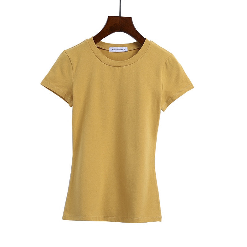 2018新款夏季白色紧身显胸短袖t恤女韩版显瘦