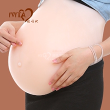 嫒唯她硅胶孕妇假肚子肚皮道具皮肤硅胶代孕拍照假怀孕道具 IVITA