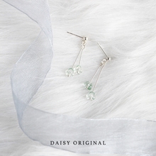 daisy原创设计 草木绿精致小铃兰~清新气质百搭款耳钉耳夹s925银