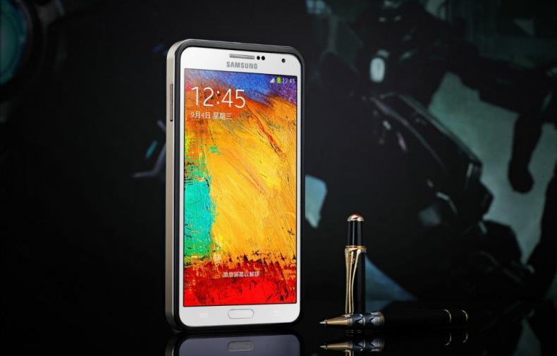 iMatch Aviation Aluminum Alloy Metal Bumper Tempered Glass Back Cover Case for Samsung Galaxy Note 3 N9000