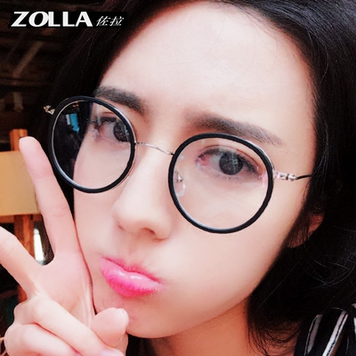 ZOLLA新款防辐射眼镜女防蓝光圆形男无度数电脑平光镜近视眼镜架