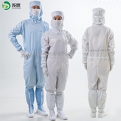 男工作服 高品质防静电连帽连体带口罩百级无尘防尘灭菌洁净化大码