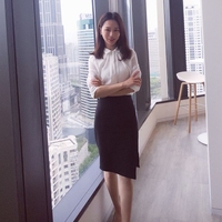 半身裙夏女 2018新款高腰职业a字裙短裙时尚黑色不规则长款包臀裙