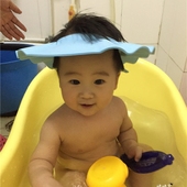 洗头发婴儿防水加大洗澡小孩头套护耳宝宝浴帽洗头可调节洗发帽