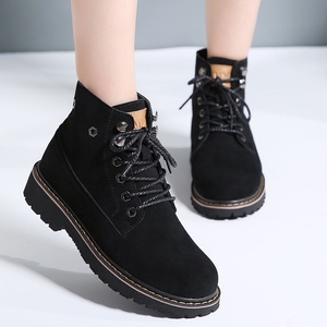百搭韩版原宿风高帮加绒短靴