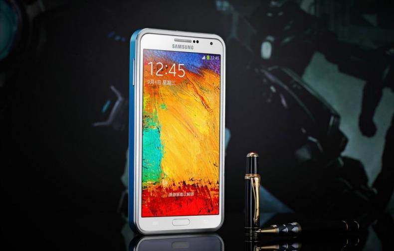 iMatch Aviation Aluminum Alloy Metal Bumper Tempered Glass Back Cover Case for Samsung Galaxy Note 3 N9000
