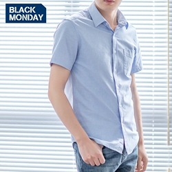 春夏牛津纺衬衫男士短袖纯棉色衬衣青少年休闲学生修身韩版潮寸衫