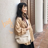 韩系girl都需要备一个复古纯色斜挎包帆布包 b0362 YUKIXIAOSHU