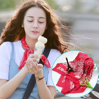 丝巾夏季薄款百搭小方巾女韩国领巾防晒装饰纱巾文艺春秋红色围巾