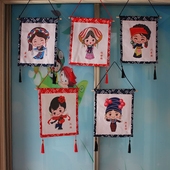 幼儿园中国风56个民族新年吊饰挂饰创意墙走廊商场天花板环创装