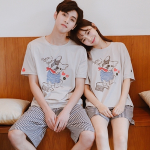 学生卡通纯棉情侣家居服