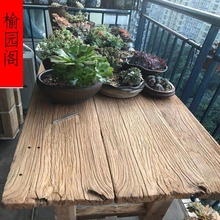 老榆木门板旧门板老门板茶桌旧木板风化板守靖垂呕尘刹杼面定制