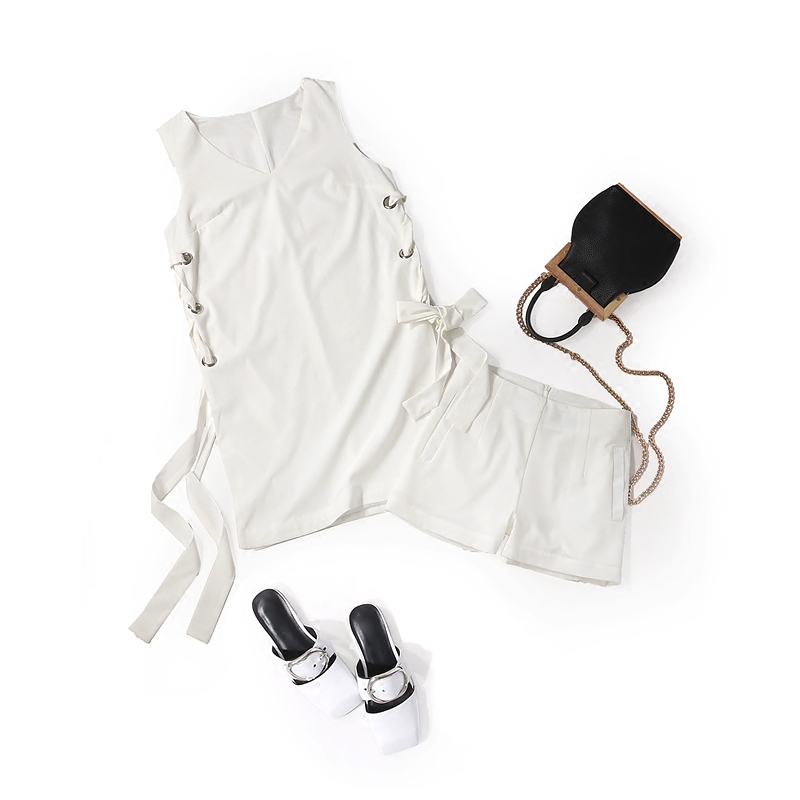 2018新款裤裙套装女夏时尚韩版雪纺上衣短裙