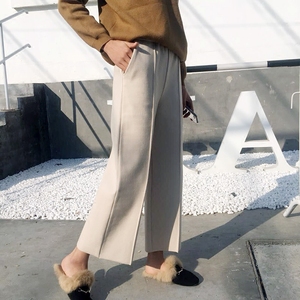 秋冬高腰阔腿裤