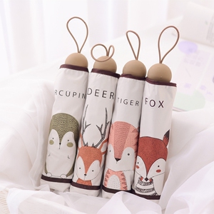 森系动漫折叠遮阳伞