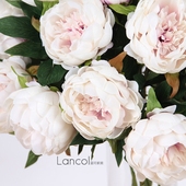 Lancol欧式仿真花 白色淡紫色芍药牡丹 婚庆假花 家居装饰花摆件