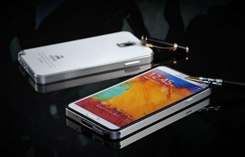 iMatch Aviation Aluminum Alloy Metal Bumper Tempered Glass Back Cover Case for Samsung Galaxy Note 3 N9000