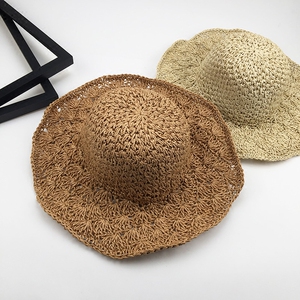 可折叠手工大沿草帽遮阳帽