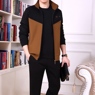 中老年运动服套装男2018新品春秋季三件套中