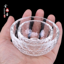 供水杯供佛碗 佛前酥油灯油灯灯座佛具七宝八供用品 透明水晶玻璃