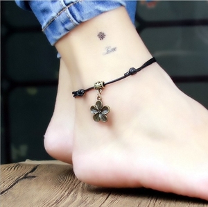 diy民族风手工编织脚链