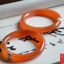 古典圆条红玛瑙手镯 }天然无烧无优化 {榴花开欲燃 清古好物