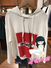 拉夏贝尔2018夏装新款国内正品代购印花上衣连帽卫衣10016455-269图片