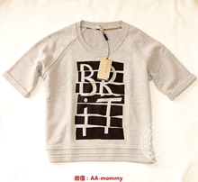 BURBERRY/博柏利 圆领短袖卫衣套衫宽松39739361 显瘦美国采购M/L